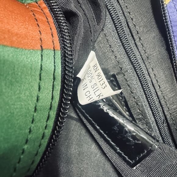 Sharif Couture Silk Bag Purse colorful vintage 90s shoulder rainbow - Picture 7 of 7